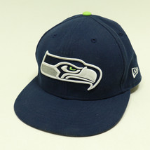 New Era 59FIFTY Seattle Seahawks NFL Logo Blue Hat Fitted Size 7-1/8 - $12.69