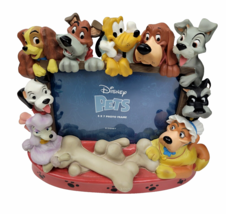 Large Disney 3D Pets Original Dogs Photo Frame 5 x 7 Lady Tramp Lucky Pluto Nana - $39.99