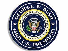43RD President George W. Bush Seal 4&quot; Decal Sticker Made In The Usa - £13.36 GBP