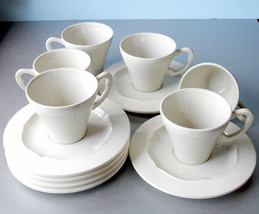 Gien France EVOL 12 Piece Cup &amp; Saucer Service for 6 by Patrick Jouin Ne... - £63.38 GBP