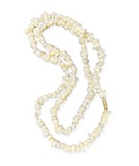 Vintage Mother of Pearl Natural Shell Chip 21&quot; Beaded Necklace - $21.29