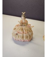 Vintage Frankenthal Porcelain Lace Figurine Sitting Lady With Fan- Lace ... - £17.75 GBP