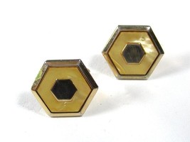 Vintage 1950's Goldtone & Lucite Cufflinks by SWANK 10115 - £26.10 GBP