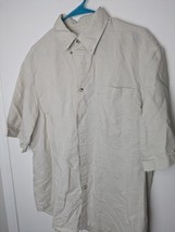 Columbia Men&#39;s Button-Up Shirt Large Beige - $7.93