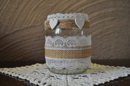 Jar, candle holder Dahlia 2 for the wedding table from Rustic Art. - £6.42 GBP