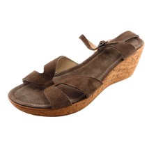Sundance Size 41 M Brown Ankle Strap Leather Women Sandal Shoes - £13.25 GBP