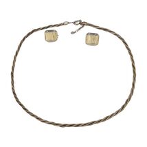 Fifth Avenue Collection Vintage Gold Necklace &amp; Earrings - $141.45 MXN