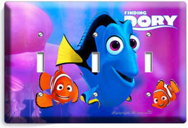 Finding Dory Pink Jellyfish Nemo 3 Gang Light Switch Wall Plate Kids Room Decor - £16.02 GBP