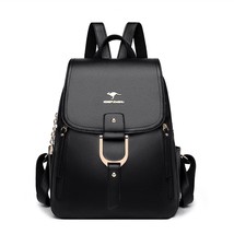 Women Large Capacity Backpacks Purses High Quality Leather Female Vintage Bag Sc - £38.58 GBP