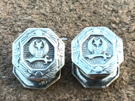 Sterling BOUMI Shriners Cuff Links Old Snap Style 1920s-30s Fraternal Je... - $61.27 CAD