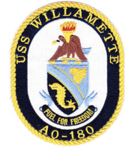 5&quot; USS NAVY AO-180 WILLAMETTE FLEET OILER EMBROIDERED PATCH - £22.79 GBP