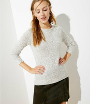 Loft Hi-Lo Hem Sweater New Gray Soft Marled Knit Nwt Sz Xxl - £22.19 GBP