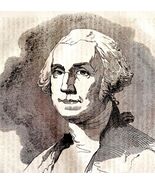 President George Washington 1845 Woodcut Print Victorian Revolutionary W... - €34,34 EUR