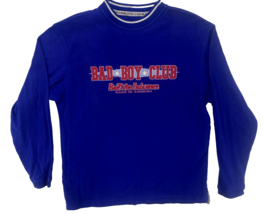 Bad Boy Athletics Shirt Men&#39;s Large Blue MMA 1990&#39;s USA Made Vintage Lon... - £23.64 GBP