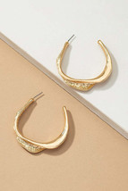 Twisted metal hoop earrings - £9.43 GBP