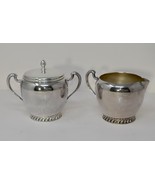 Pilgrim Silverplated Creamer &amp; Covered Sugar Bowl Set #1376 - £23.89 GBP