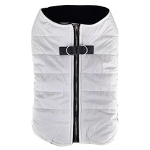 Zip Up White Puffer Vest with Comfortable Fleece Lining Sizes XS-XL - $326.37 MXN