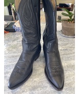 Vintage Stewart Hand Made in Arizona Cowboy Boots in black leather men’s... - £275.32 GBP