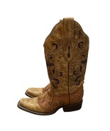 Corral Antique Saddle Metal Cross Square Toe Metal Stud Boots C1167 Size... - $203.00 CAD