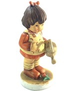 Vintage Porcelain Figurine Girl Watering Flower 5” - $6.13 CAD