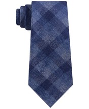 MICHAEL KORS Men&#39;s Classic Pebble Gingham Check Tie Blue One Size B4HP - £15.62 GBP