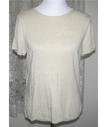SOLID BEIGE Lightweight Sweater TOP Size M Van Heusen Women - $14.99