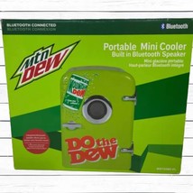 Mountain Dew Portable Mini Cooler With Built In Bluetooth Speaker NEW - $49.95