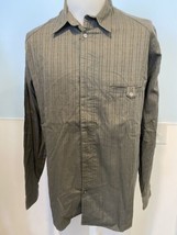 Matinique Brown Striped Long Sleeve Button Down Shirt, Men&#39;s Size XL - $17.09