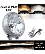 7&quot; H4 Crystal 12v LED Headlight Motorcycle Chrome Bucket Assembly Fits: ... - $1,902.44 MXN