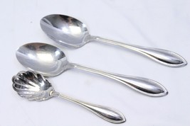 Oneida Arbor American Harmony Stainless Serving Spoons Sugar Spoon Lot of 3 - £18.05 GBP