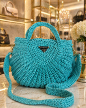Aqua Étoile Bag - handmade crochet bag - $59.40