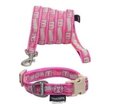 Touchdog Caliber Pet Dog Leash and Collar Pink Small - £21.25 GBP