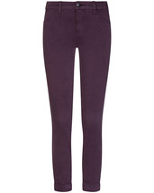 J BRAND Damen Hose Anja Schlank Aubergine Zwanglos Sanft Lila Größe 26W JB001431 - £73.75 GBP