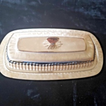 Vintage Silverplated Lidded Butter Dish NO insert by EP Brass Germany - $7.91