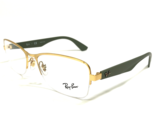 Ray-Ban Eyeglasses Frames RB6309 2730 Green Gold Rectangular Half Rim 55... - $46.53