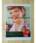 Vintage 1951 Coca-Cola Girl Smiling Full Page Original Color Ad  921 - £7.46 GBP