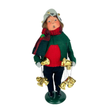 Byers Choice Carolers 2011 &quot;Man with Bells&quot; Figurine Jingle Bells Red Sweater - £38.69 GBP