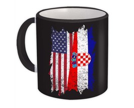 United States Croatia : Gift Mug American Croatian Flag Expat Mixed Country Flag - $15.90