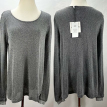 NWT Anthropologie Three Dots Silver Gray Long Oversized Sweater Sz M New Tag - £26.31 GBP