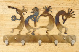 Iron Mountain Studios Metal Art Wall Hook Rack Southwestern Design KOKOP... - £35.02 GBP