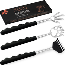 3 Pack Back Scratcher Metal Portable Telescoping with Rubber Handles, Ex... - $10.67