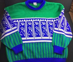 Ugly Xmas Sweater XL Avanti Green Blue - $39.58