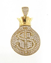 Money bag Men&#39;s Charm 10kt Yellow Gold 348927 - £262.98 GBP