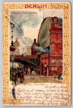 Vintage 1901 Berlin Germany Bahnhof Friedrichstrasse train Station Postcard - £7.87 GBP