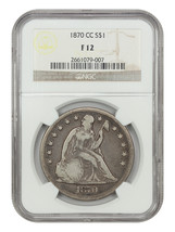 1870-CC $1 NGC F12 - £2,639.88 GBP