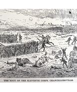 Route Of 11th Corps Chancellorsville Civil War 1882 Victorian Military A... - $366.69 MXN