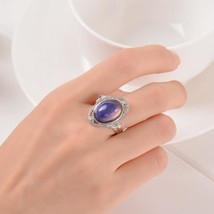 Vintage Retro Color Change Mood Ring Oval Emotion Feeling Changeable Ring - £7.98 GBP+