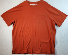 Duluth T Shirt Mens Size 3XL Orange Knit 100% Cotton Short Sleeve Crew Neck - £7.24 GBP