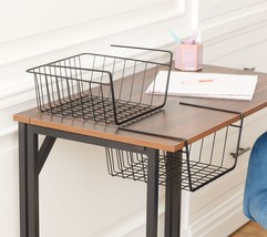 Home Reflections S/2 Under-Shelf Wire Baskets in Black  OPEN BOX - $48.49