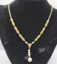 Vintage Western Germany Faux Pearl 18.75&quot; Necklace - £26.59 GBP